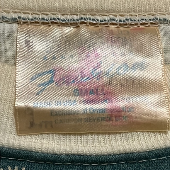 vintage Handmade and beaded western long sleeve cream turquoise long sleeve - Picture 4 of 4